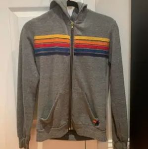 Aviator Nation 5 stripe hoodie zip up